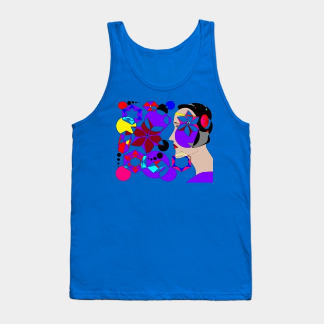 Abstract Lady with Shapes Tank Top by YudyisJudy
